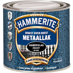Hammerite Hammerite hamerslag metaallak 250ml zwart H160 - 49485 - van Toolstation