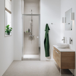 Sealskin / Sealskin Seev draai-schuifdeur voor nis of met zijwand 80x195cm, 6mm helder veiligheidsglas Hoogglans zilver