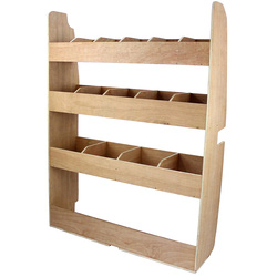 Monstershop / Bedrijfswageninrichting hout met vakken Ford Transit