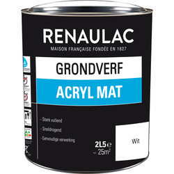 Renaulac Renaulac grondverf acryl 2.5L wit 52842 van Toolstation