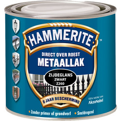 Hammerite Hammerite zijdeglans metaallak 250ml zwart Z260 - 55508 - van Toolstation