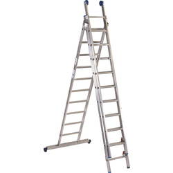 Alumexx Alumexx ladder XD BL recht met stabilisatiebalk 3x10 treden - 56136 - van Toolstation