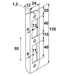 AXA / AXA hoeksluitplaat 2