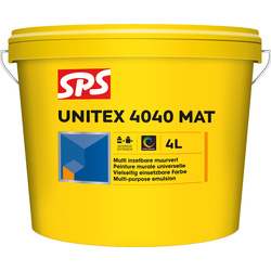 SPS SPS Unitex 4040 mat 4L RAL9010 57424 van Toolstation