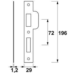 AXA / AXA sluitplaat veiligheidsslot SKG** 2