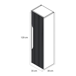 Tiger / Tiger Nook hoge kolomkast 120cm 3
