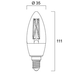 Sylvania Sylsmart Refled Retro Kaars E14