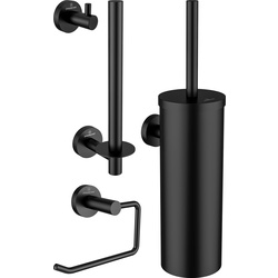 Dynamic Way Dynamic Way RVS toilet accessoires set zwart 64915 van Toolstation