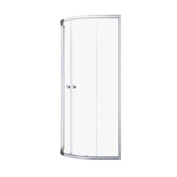 Sealskin / Sealskin Hooked vierdelige kwartronde douchecabine met schuifdeuren 90x90x200cm, 6mm helder veiligheidsglas met antikalklaag 5