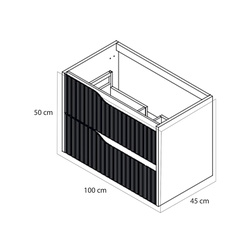 Tiger / Tiger Nook wastafelonderkast 100cm 3