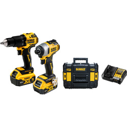 DeWalt DeWALT DCK2062P2T-QW combopack 18V Li-ion 2x 5.0 Ah accu 68533 van Toolstation