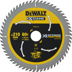 DeWALT DeWALT Cirkelzaagblad Xtreme Runtime 210x30mm 60T 71563 van Toolstation