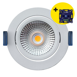 EcoDim / Eco-Dim LED inbouwspot kantelbaar 5W mat wit dim to warm