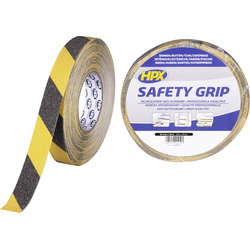 HPX HPX anti-slip tape Geel/zwart 25mmx18m 72935 van Toolstation