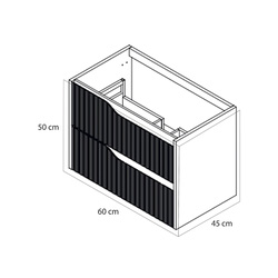 Tiger / Tiger Nook wastafelonderkast 60cm 3
