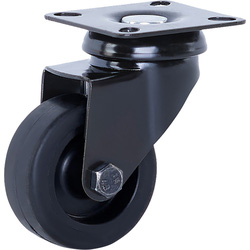 Zwart zwenkwiel TP-rubber 50x50mm 40kg bouwhoogte 70mm - 77046 - van Toolstation