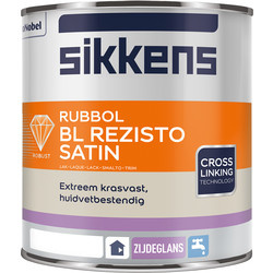 Sikkens Sikkens Rubbol BL Rezisto Satin Acryl 1L zuiver wit RAL9010 - 78236 - van Toolstation