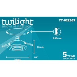 Twilight 3-ring inbouwspot rond kantelbaar IP20