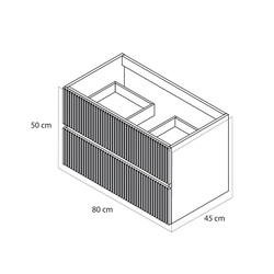 Tiger / Tiger Voya wastafelonderkast 80cm 4