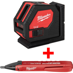 Milwaukee Milwaukee CLL-C Alkaline kruislijnlaser met gratis voltagemeter Groen 78887 van Toolstation