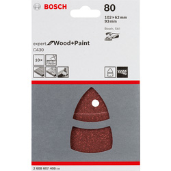 Bosch / Bosch Schuurpapier 102x62 93mm 80 Grit