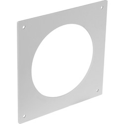 Muurplaat wit 100mm 100mm - 79588 - van Toolstation