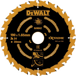 DeWALT DeWALT cirkelzaagblad 190x30mm 24T DT10304 79751 van Toolstation