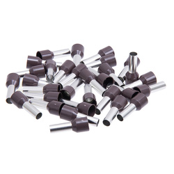 - / Adereindhuls met kunststofkraag 10mm² bruin
