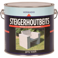 Hermadix Hermadix steigerhout beits 2,5L grey wash - 80360 - van Toolstation
