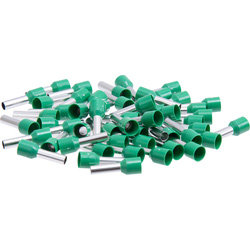 - / Adereindhuls met kunststofkraag 6mm² groen