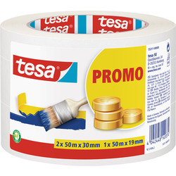 Tesa Tesa PRO set universele afplaktapes 1x 19mmx50m + 2x 30mmx50m 82098 van Toolstation