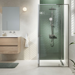 Sealskin / Sealskin Contour draaideur met zijwand 100x100x200cm, 6mm helder veiligheidsglas met antikalklaag 1