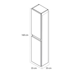 Tiger / Tiger Condo hoge kolomkast 160cm 3