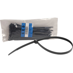 Kabelbinders zwart 300mm x 4,8 - 83850 - van Toolstation