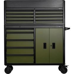 BUNKER / BUNKER® Gereedschapswagen met topkoffer Groen 131x157x46cm