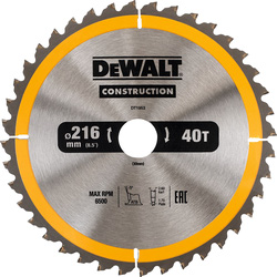 DeWalt DeWALT cirkelzaagblad 216x30mm 40T DT1953-QZ - 84301 - van Toolstation