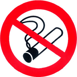 Pvc-bord verboden te roken Ø18cm* - 84656 - van Toolstation
