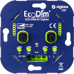 EcoDim Eco-Dim.05 Zigbee led dimmer duo 2x 0-100W  (RC) - 84990 - van Toolstation