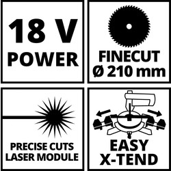 Einhell TE-MS 18/210 accu afkort- & verstekzaagmachine (body)