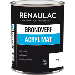 Renaulac Renaulac grondverf acryl 1L wit - 91135 - van Toolstation