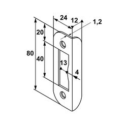 AXA / AXA hoeksluitplaat loopslot 2