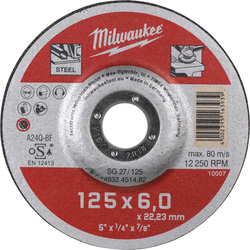 Milwaukee Milwaukee Afbraamschijf metaal Contractor SG 27 125 x 6mm - 92196 - van Toolstation