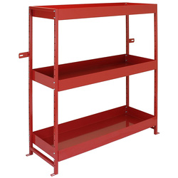 Monstershop / Bedrijfswageninrichting metaal met bakken Rood