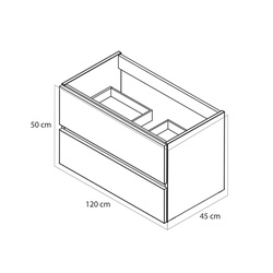 Tiger / Tiger Condo wastafelonderkast 120cm 3