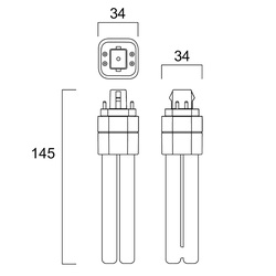 Sylvania ToLEDo LYNX DE LED PL-lamp 4-pins