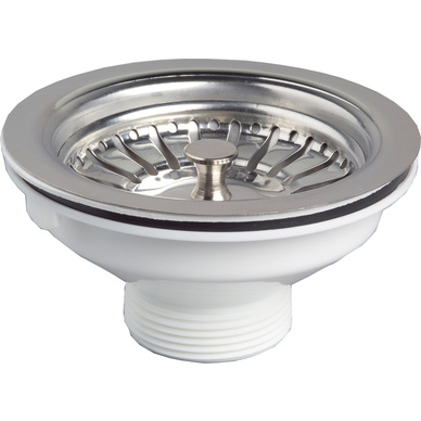 Gootsteen afvoer met overloop en plug 1.1/2 - 40 mm