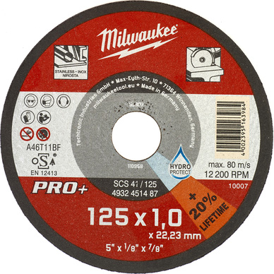 Milwaukee doorslijpschijf metaal PRO+ SCS41, foto 2 van 3