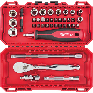 Milwaukee 38-delige dopsleutelset 1/4" in PACKOUT ready box, foto 2 van 3