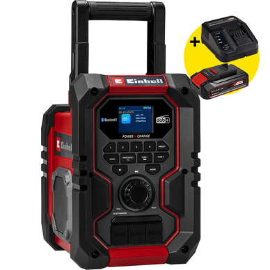 Einhell TE-CR 18 Li DAB+/FM/BT Solo accu bouwradio (body), foto 2 van 3