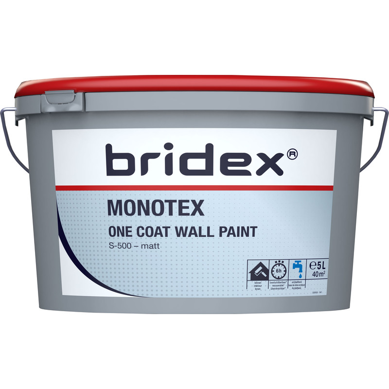 Beenmerg Structureel Autorisatie Bridex Monotex muurverf extra dekkend mat 5L wit